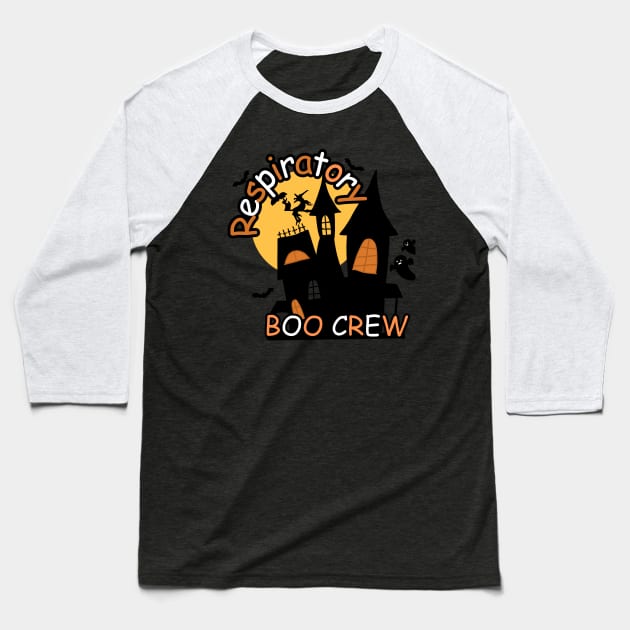 Respiratory BOO Crew Baseball T-Shirt by Sandyschicdesigns